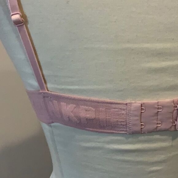 VS Pink Velvet Triangle Bralette in Baby Pink Small - Picture 6 of 10